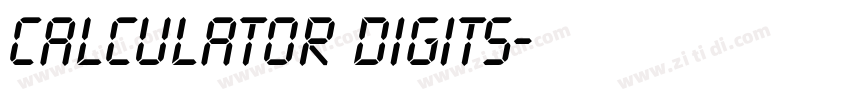 Calculator Digits字体转换
